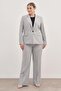 Lined Single Button Blazer - 4