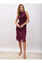 Embellished Sleeveless Sheath Knee-Length Dress - 2
