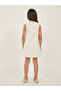 Tweed Sleeveless Dress with Button Detail - 4