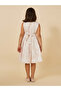 Jacquard Round Neck Sleeveless Dress - 5