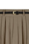 Belted Tight-Fitting Long Skirt Mink - 4