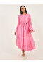 Floral Print Layered Long Sleeves A-Line Maxi Dress - 2