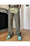 Women's Jeans Printed Waist Leg Unit Loose Fit Wide Leg - 7
