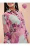 Women Purple Floral Printed Viscose Kurta - 5