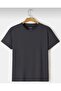 Oversize Smoked Relaxed Cut Unprinted Plain Unisex T-Shirt