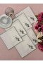 Coffee presentation napkin, coffee side presentation embroidered coffee side 6 pieces fabric presentation napkin cocktail - 3