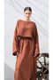 Raw Linen Bohemian Blouse Skirt Set