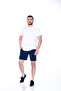 Mooncover Men's Summer Pajama Set with Pockets 100% Cotton – Navy Blue / White - 7