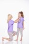 Mooncover Women's Pajama Set 100% Cotton Combed Cotton Mother-Daughter Combination – Purple - 8