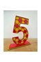 5 Year Birthday Table Decoration-2 (Gs Themed Yellow-Red) - 3