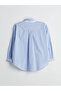 Lcw modest ecru striped Oversized poplin women's shirt tunic - 2