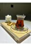 Wooden Presentation Board Natural Round Leg 30X13Cm