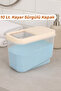 10 Lt Labeled Detergent Storage Container with Sliding Lid - Tablet Detergent Storage Box Cream