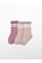 3 Pack Cotton Baby Socks / Striped Children's Socks - 2