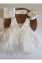 (5 Pieces) Baby Girl Newborn 0 4 Months Wedding Dress Princess Dress Mevlütluk Set Mevlüt Dress - 7