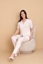 Bamboo Love Patterned Shirt Collar Buttoned Organic Pajama Set - 5