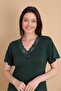 2-Piece Combination V-Neck Lace Detailed Bamboo Pajama Set - 2