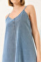 Women's Ice Blue Thin Strap Long Denim Dress 6058 60281039 - 6