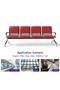 JX 4-Seater Outdoor Bench with Cushions- Red - 4