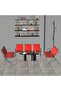 HF 3-Seater Outdoor Bench with Cushions- Red - 8
