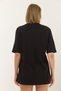 Women's Black Eye Printed Short Sleeve Cotton Oversize T-Shirt 60283184 - 6