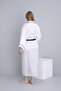 Piping Bat Sleeve Maternity and Maternity Satin Dressing Gown - 4
