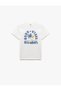 Printed Crew Neck Short Sleeve Cotton T-Shirt