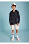 Men's Windbreaker Black Hooded 6493 Model Shoes - 2