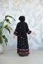 Patterned Black Hijab Dress 18244S - 3