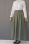 PLEATED LONG FLARED SKIRT - 2