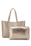 Women's Vegan Gold Shoulder Bag - 5