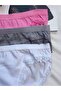 Set of 3 Lace Detailed Panties - Gray / White / Pink - 2