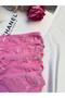 Turquoise Bikini Model Set of 5 Bow Lace Detailed Panties - Pink - 2