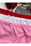 Set of 3 Soft Textured Women's Panties - Pink/White/Red - 2