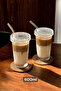 Origami Style Mica 2-Piece Heat Resistant Covered Presentation Bottle Soft Drink Cup Straw Gift - 2