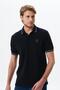 Ar-Ma Men's Polo Collar T-Shirt Without Print Basic Regular Fit Double Collar Combed Cotton Pique Y29374354402 Black - 3