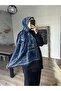 منقوشة لينة شال الأزرق الداكن