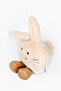 Children's Cute Emoji Plush Rabbit Pillow Sleeping Companion Cream 35 cm - 2