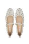 Women's Genuine Leather Beige Ballerina Shoes - 6