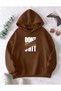 Hanorac basic cu glugă, oversized, cu detaliu print „Don't”