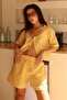 Yellow Gingham Shorts Blouse Set Mg2373 - 2