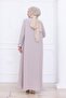 Medina Silk Mevlana Ferace Beige - 8