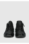 Black Leather Women's Outdoor Shoes - 3