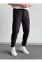 Men's Black Boyfriend Double Leg Linen Trousers - 2