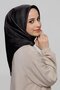 وشاح حريري نوستالجيا - 8333-87 أسود تويل