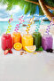 Colorful 4 Reusable Plastic Pipes Glass Cup and Beverage Accessory - 6