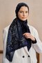 Navy Blue Cotton Silk Shawl - Ophelis
