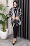 Women's Hijab Clothing & Sportswear Suitable Front Button Detail Stylish Patterns Woven Viscose Shirt-Tunic - 3