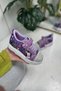 Lilac White Girls' Sports Shoes with Tassel Detail, Oval Glitter Toe Pattern, Lace-Up and Velcro 4004 - 6