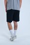 Men's Black Parachute Fabric (Woven) Shorts with Side Pocket Detail and Elastic Waist Bermuda - 4